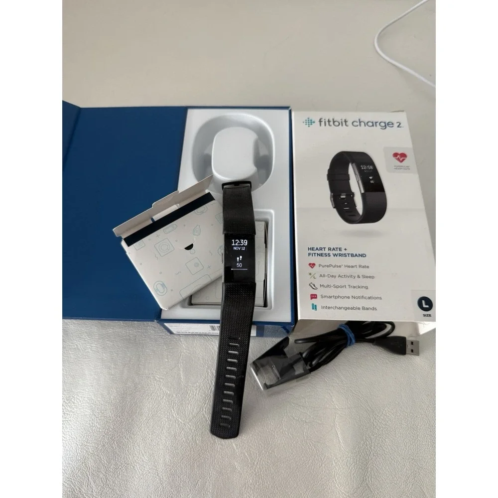 Fitbit Charge 2 Fitness Tracker Heart Rate Activity Tracker Complete Works Great